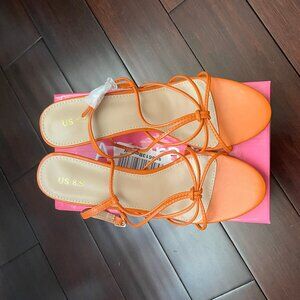 Orange sandals